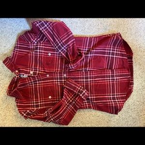 Roper western plaid red shirt